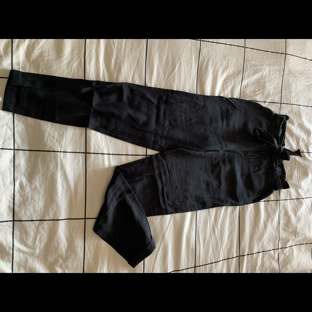Black high waisted work pant